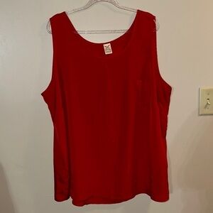 Faded Glory Red Sleeveless‎ Career Top | 4X
